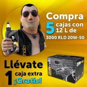 5 Cajas Aceite Zehnmoto 4t 20w50 3000 RLD Mineral Con 12+1 Caja Igual Con 12 Gratis