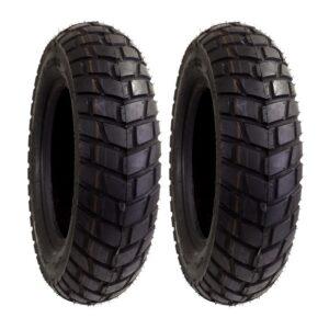Jgo. Llantas BTRubber para Scooter DP 20-80 Tubeless 120/90-10 y 130/90-10 BTR 032