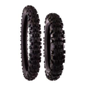 Jgo. Llantas BTRubber para Moto Dirt Competition Tubeless 110/100-18 y 90/100-21 BTR 897
