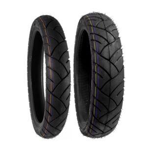 Jgo. Llantas BTRubber para Moto Tubeless 90/90-17 y 110/80-17 BTR 109
