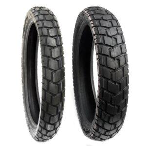Jgo. Llantas BTRubber para Moto DP 20-80 Tubeless 80/90-17 y 110/80-17 BTR 101 WIDE